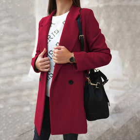 Manteau Mi-Long en Laine pour Femmes - Élégance et Confort en Hiver