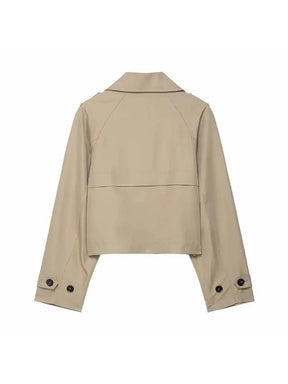 Manteau Trench Femme Élégant - Double Boutonnage et Poches Pratiques