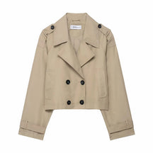 Manteau Trench Femme Élégant - Double Boutonnage et Poches Pratiques