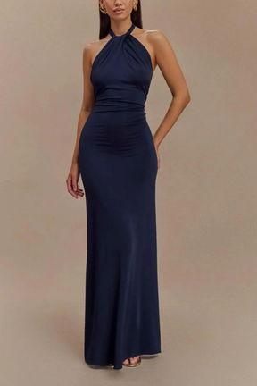 Robe de Soirée Maxi Bodycon | Design Halter Dos Ouvert