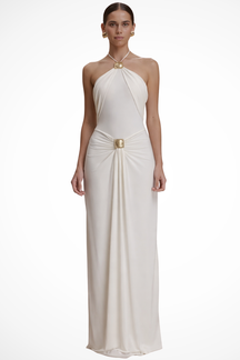 Robe Maxi Halter Élégante | Idéale pour Mariages d'Été