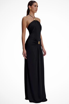 Robe Maxi Halter Élégante | Idéale pour Mariages d'Été