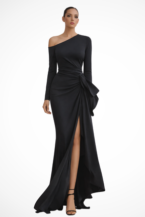 Robe de Soirée Asymétrique Femme | Silhouette Élancée et Élégante