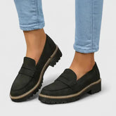 Mocassins cuir ergonomiques femme semelle coussinée soutien orthopédique