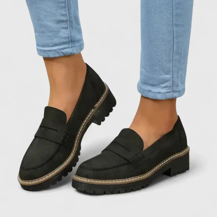 Mocassins cuir ergonomiques femme semelle coussinée soutien orthopédique