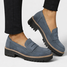 Mocassins cuir ergonomiques femme semelle coussinée soutien orthopédique
