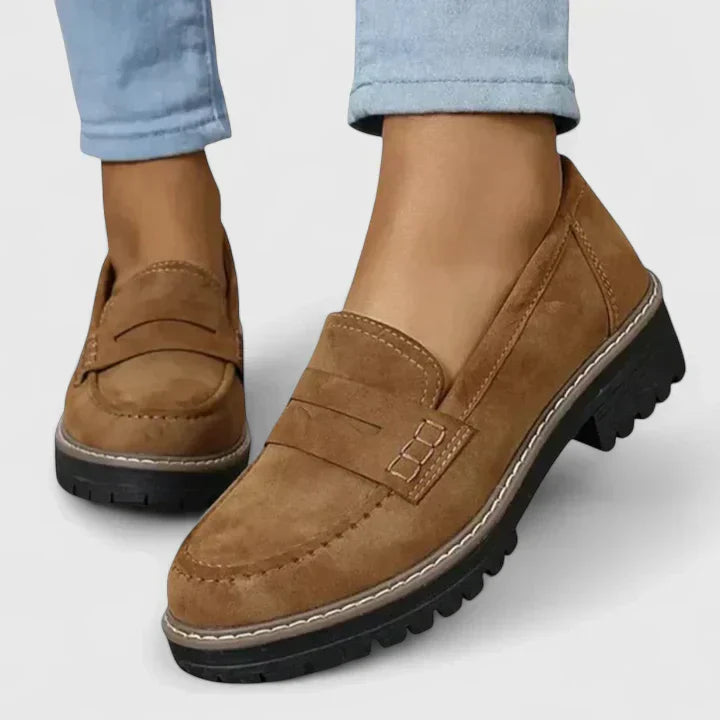 Mocassins cuir ergonomiques femme semelle coussinée soutien orthopédique