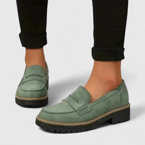 Mocassins cuir ergonomiques femme semelle coussinée soutien orthopédique