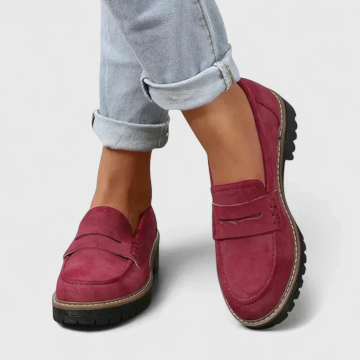 Mocassins cuir ergonomiques femme semelle coussinée soutien orthopédique