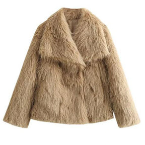 Veste en Fausse Fourrure pour Femmes - Élégante et Chaude pour Automne et Hiver