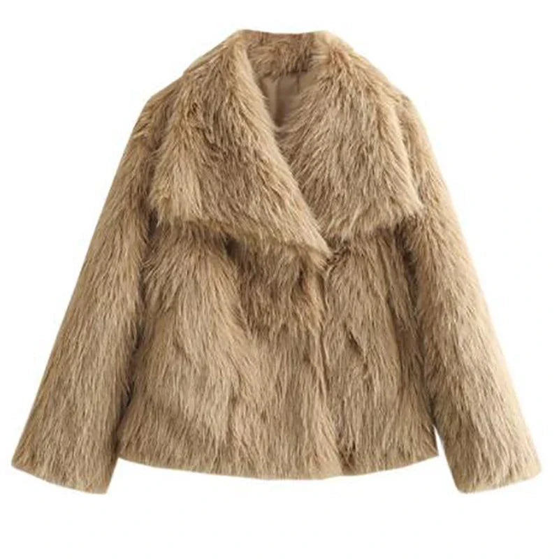 Veste en Fausse Fourrure pour Femmes - Élégante et Chaude pour Automne et Hiver
