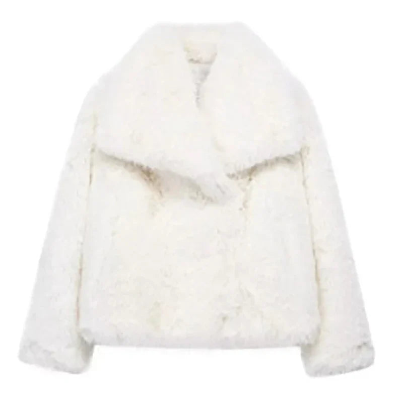 Veste en Fausse Fourrure pour Femmes - Élégante et Chaude pour Automne et Hiver