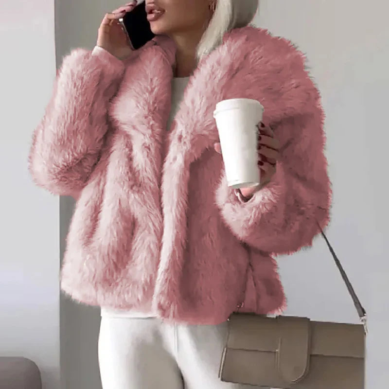 Veste en Fausse Fourrure pour Femmes - Élégante et Chaude pour Automne et Hiver