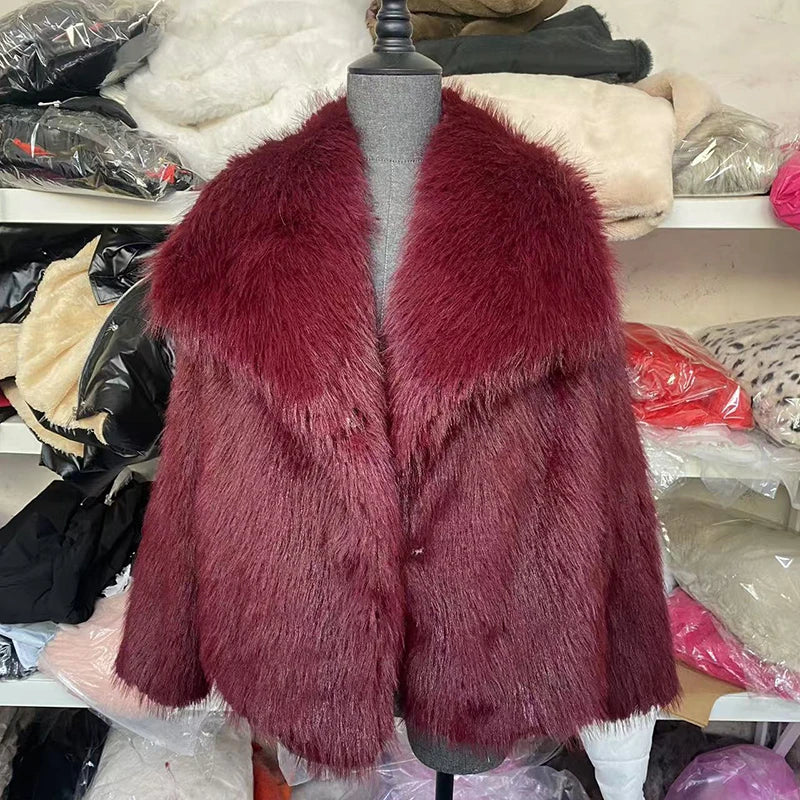 Veste en Fausse Fourrure pour Femmes - Élégante et Chaude pour Automne et Hiver