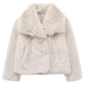Veste en Fausse Fourrure pour Femmes - Élégante et Chaude pour Automne et Hiver