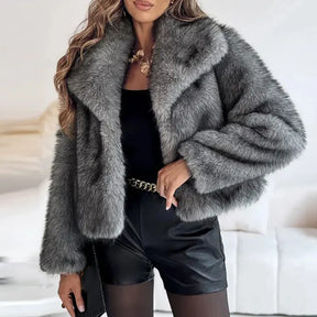 Veste en Fausse Fourrure pour Femmes - Élégante et Chaude pour Automne et Hiver