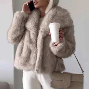 Veste en Fausse Fourrure pour Femmes - Élégante et Chaude pour Automne et Hiver