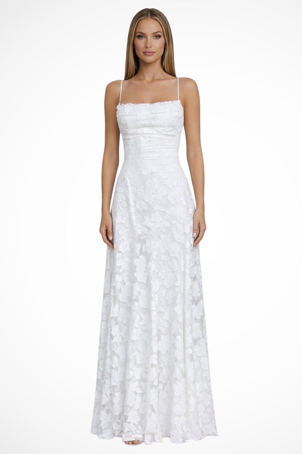 Robe Longue Élégante pour Femmes | Dos Lacé et Ajustable