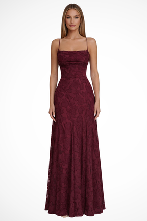 Robe Longue Élégante pour Femmes | Dos Lacé et Ajustable