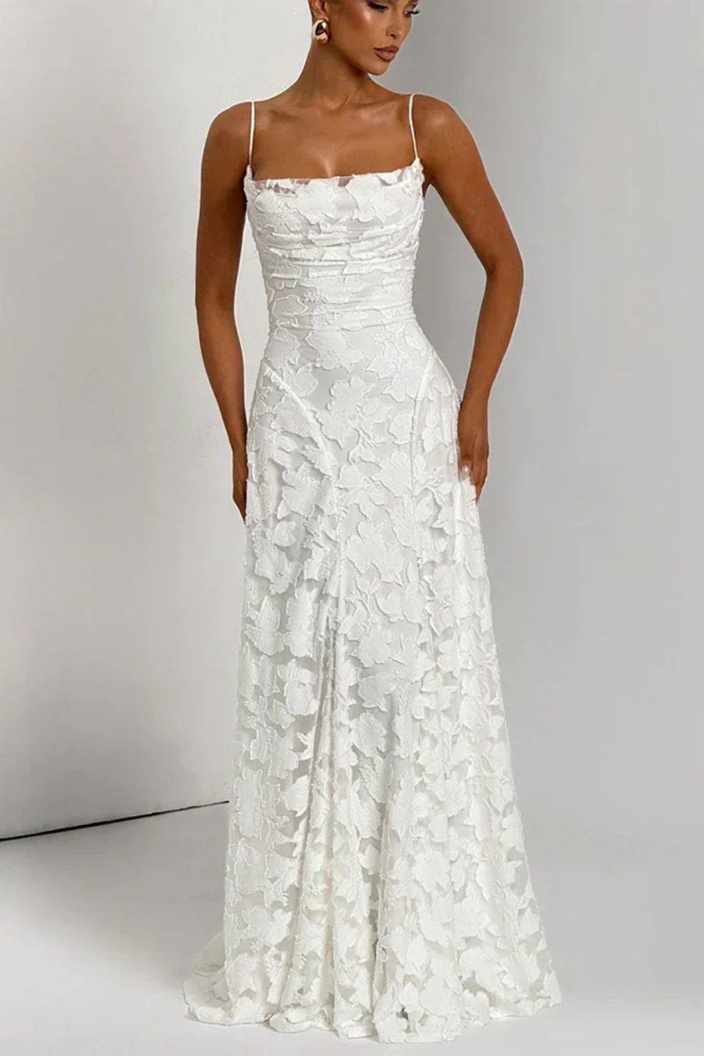 Robe Longue Élégante pour Femmes | Dos Lacé et Ajustable