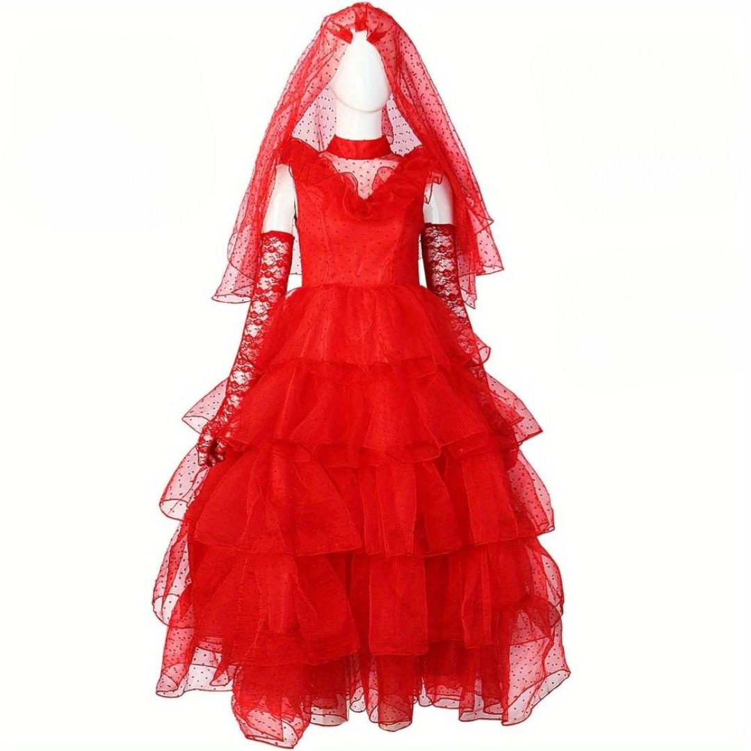 Robe Gothique Maxi pour Femmes - Look Élégant et Hanté pour Halloween