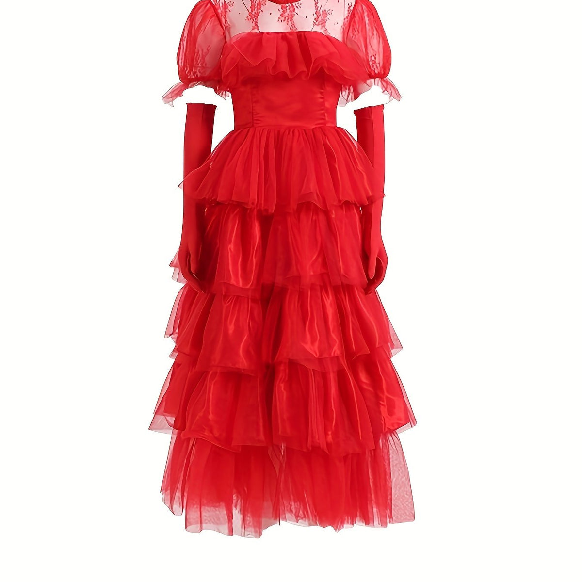 Robe Gothique Halloween Femme - Élégance et Détails en Dentelle