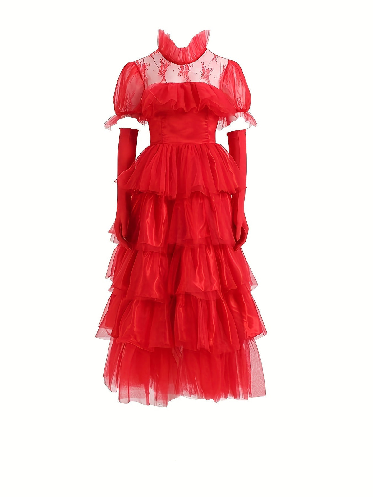 Robe Gothique Halloween Femme - Élégance et Détails en Dentelle