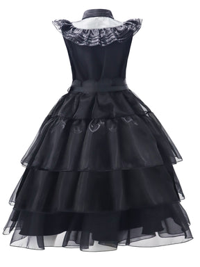 Robe Gothique à Volants pour Femmes - Ensemble Costume Complet avec Accessoires