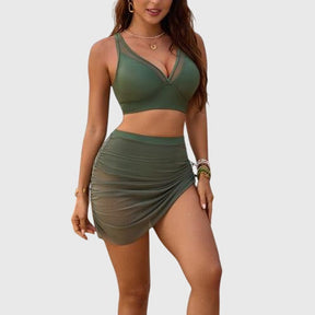 Bikini taille haute gainant femme tissu premium effet galbe élégant