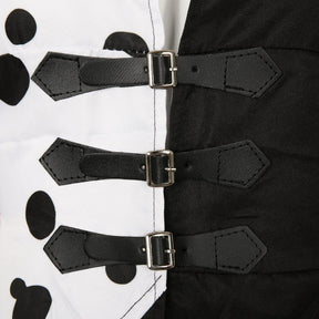 Robe de Costume Halloween Femme - Style Dalmate avec Capuche Asymétrique