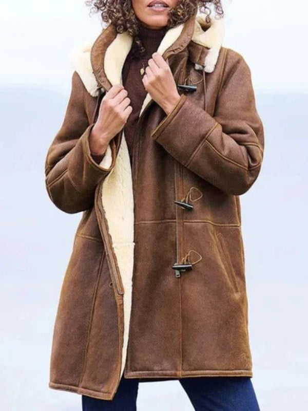 Veste Longue Femme Doublure Mouton - Confort et Style pour l'Hiver