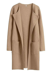 Manteau Long en Laine Mélangée - Élégance et Confort pour l'Hiver
