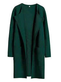 Manteau Long en Laine Mélangée - Élégance et Confort pour l'Hiver