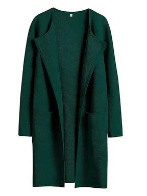 Manteau Long en Laine Mélangée - Élégance et Confort pour l'Hiver