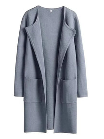 Manteau Long en Laine Mélangée - Élégance et Confort pour l'Hiver