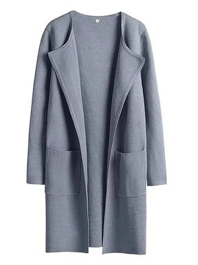 Manteau Long en Laine Mélangée - Élégance et Confort pour l'Hiver