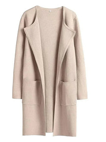 Manteau Long en Laine Mélangée - Élégance et Confort pour l'Hiver