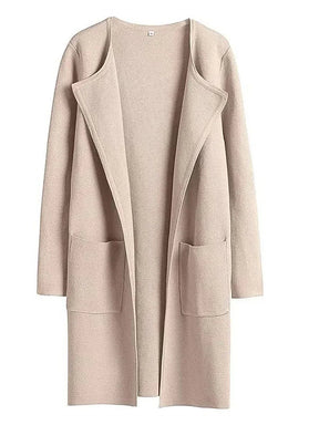 Manteau Long en Laine Mélangée - Élégance et Confort pour l'Hiver