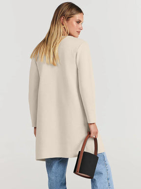 Manteau Long en Laine Mélangée - Élégance et Confort pour l'Hiver