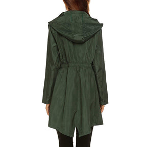Manteau de Pluie Léger pour Femmes - Taille Cintrée et Pliable, Résistant à l'Eau