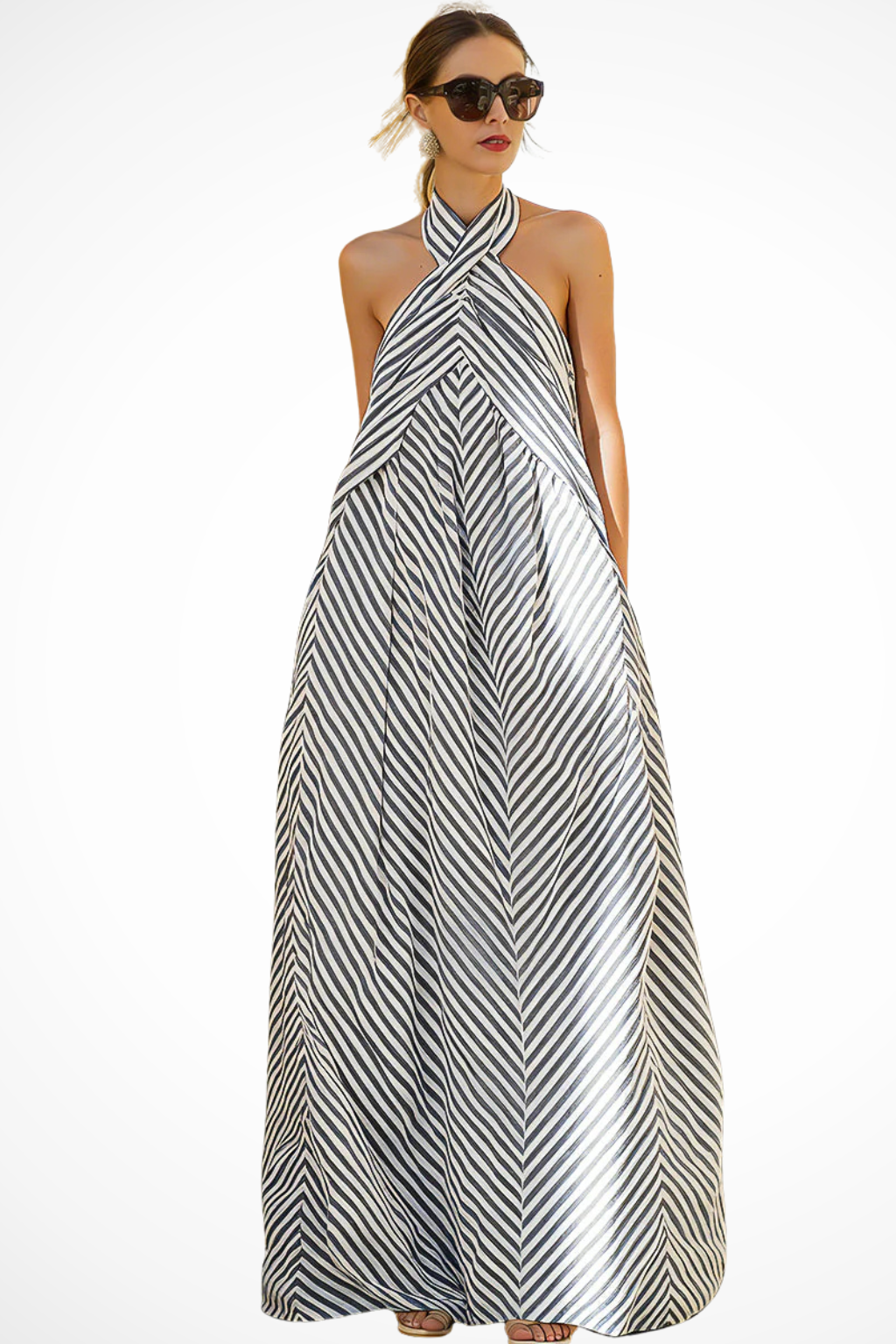 Robe Maxi Rayée Femme | Élégante et Légère pour l'Été