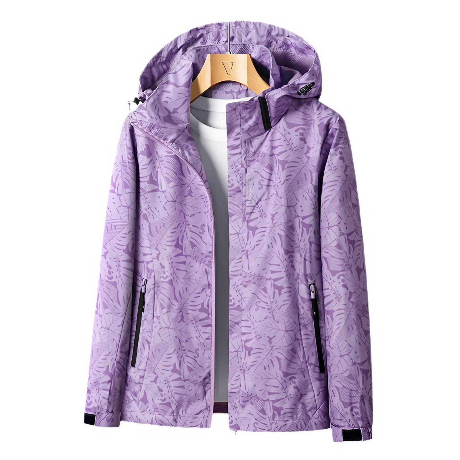 Veste Impermeable Légère pour Femmes - Capuche Réglable et Poches Zippées