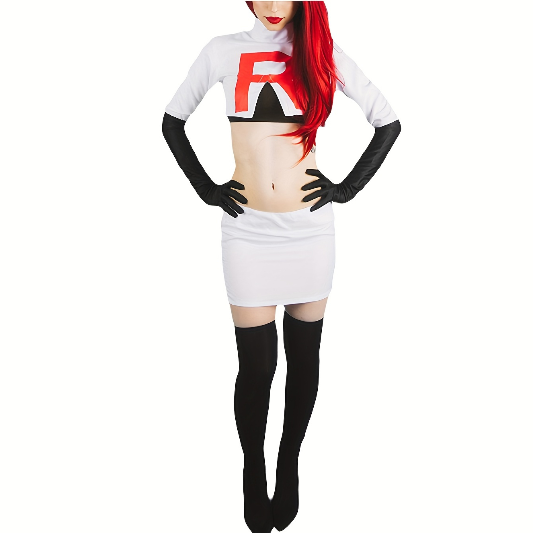 Costume d'Halloween Anime pour Femmes - Ensemble Confortable à Manches Longues