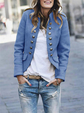 Veste Militaire Femme Chic - Coupe Structurée et Épaulières