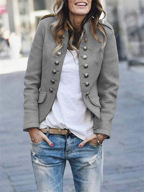Veste Militaire Femme Chic - Coupe Structurée et Épaulières