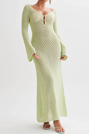 Robe de Plage en Maille | Élégante et Dos Nu