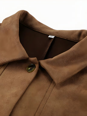 Veste Oversized Femme à Boutons - Confort Décontracté pour Printemps et Automne
