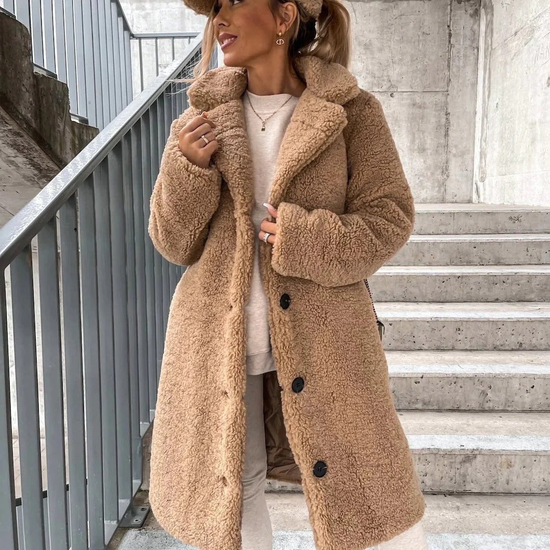 Manteau Teddy Oversize en Fausse Fourrure - Chaud et Confortable pour l'Hiver