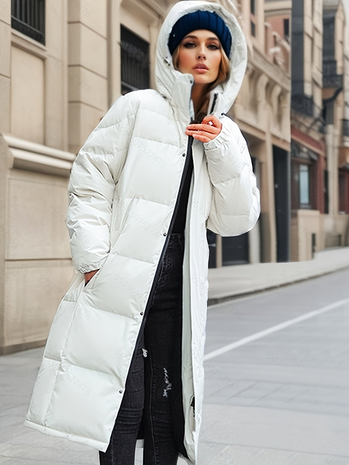 Manteau d'Hiver Femme - Long et Isolé avec Capuche