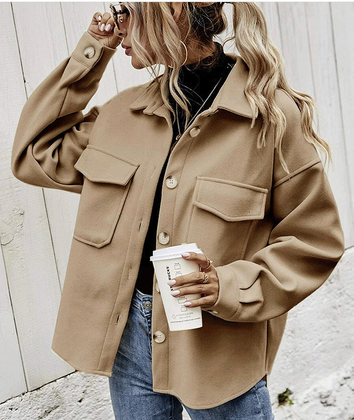 Veste Oversized en Laine Mélangée - Chic et Pratique pour l'Hiver